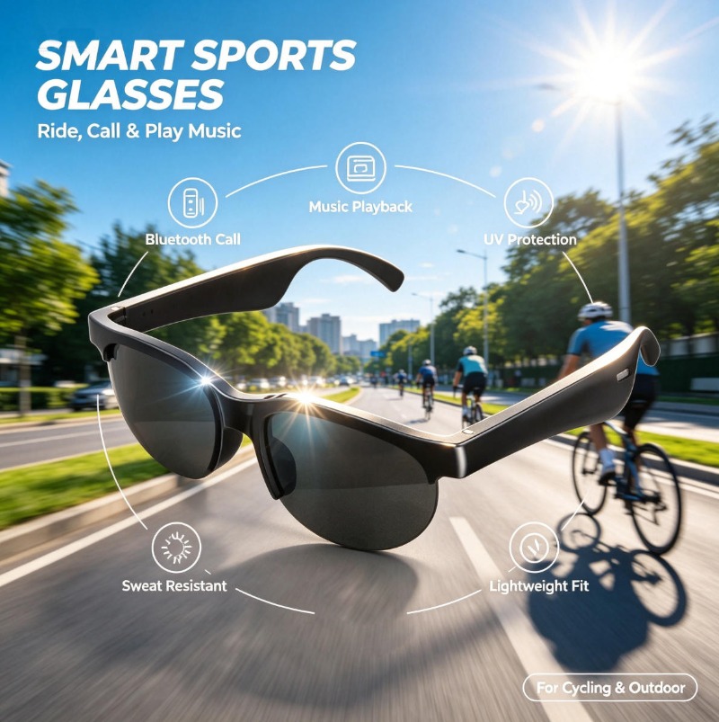 Smart Audio Sunglasses Bluetoo - Smart Glasses Lens review and price